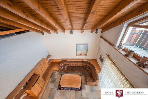 Blick von der Galerie /Wohnbereich