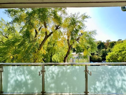 Ausblick Balkon Sommer