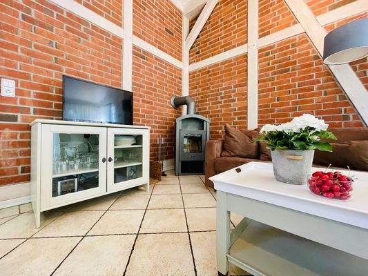 Wohnbereich mit Kamin