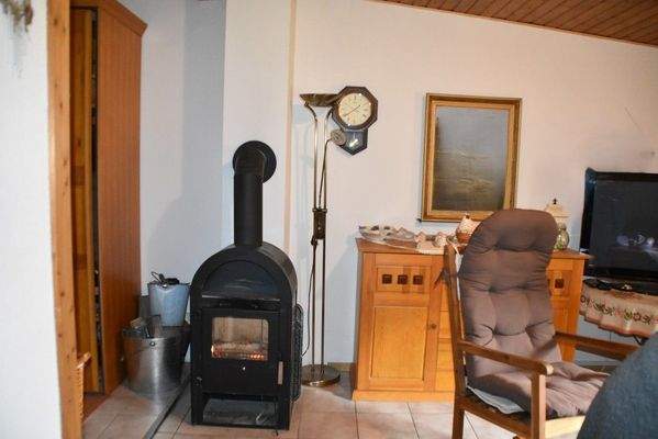 Wohnbereich mit Kaminofen