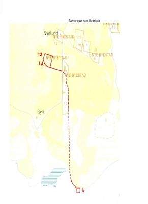 Weg vom oberen zum unteren Grundstücksteil