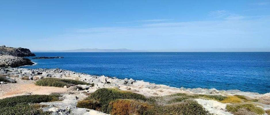 Kreta, Stavros: Grundstücke direkt am Meer mit Blick auf den Sonnenuntergang zu verkaufen