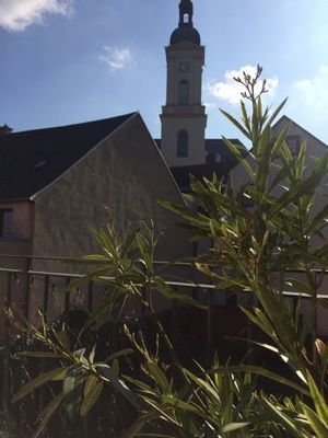 Haus 1 Neubau Dachterrassenblick Hofseite