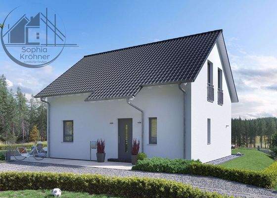 Haus mit Sonderanbauteilen