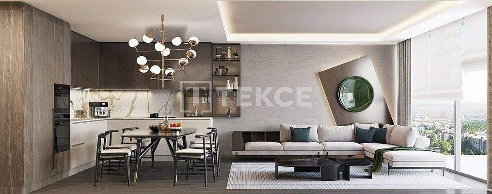 Apartments in the Project with Shopping Center on Eskisehir Road