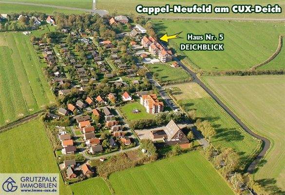 kleines Dorf - direkt am Deich