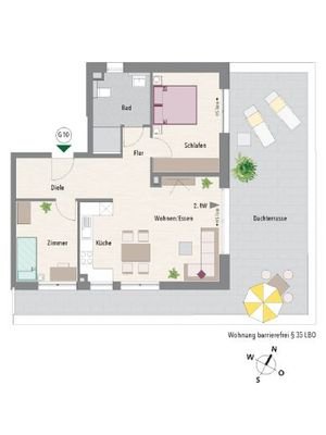 Grundriss Penthouse-Wohnung G10