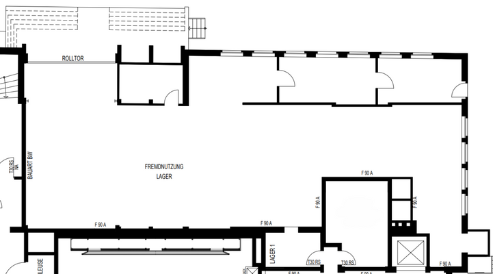 Grundriss Lagerhalle
