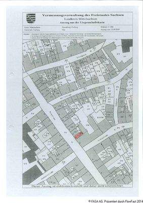 Flurkarte Freiberg Burgstraße 26 - Flurkarte