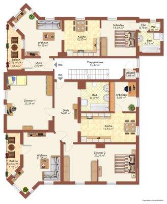 Grundriss Obergeschoss