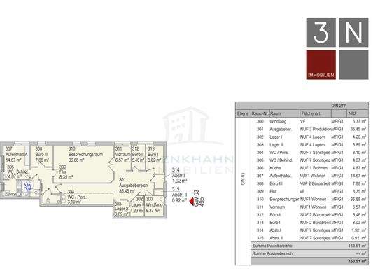 Grundriss Büro Nachbargebäude 
