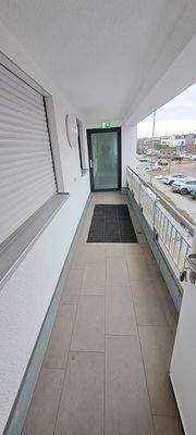 überdachter Eingang Wohnung