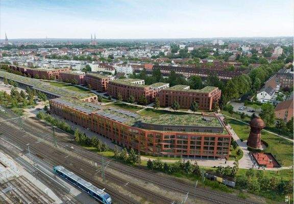 Entwurfsdarstellung Gebäude Außenansicht