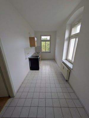 Wohnküche mit Einbauküche