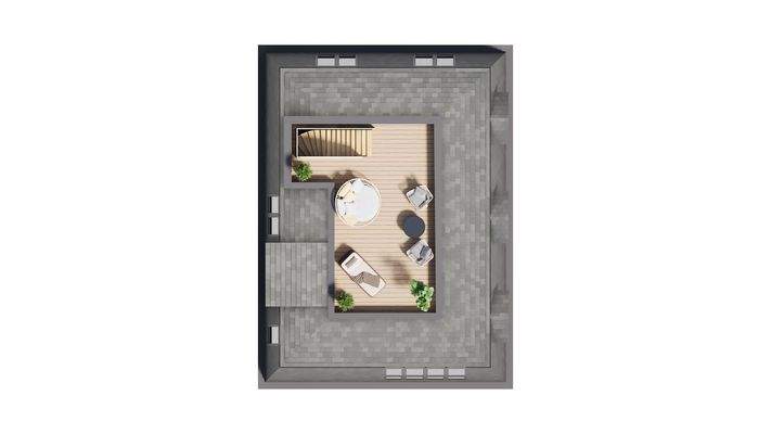 Grundriss Dachterrasse Whg. 5