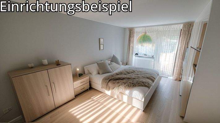 Einrichtungsbeispiel für das Schlafzimmer 2 im 1. OG
