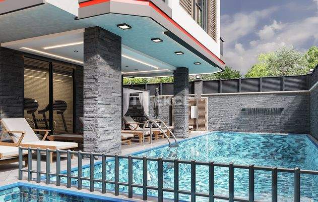 Apartments in a Complex Close to Sea in Alanya Mahmutlar Center