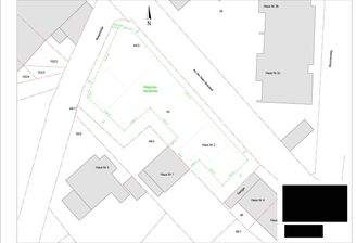 Lageplan mit möglichem Bebauungsfenster