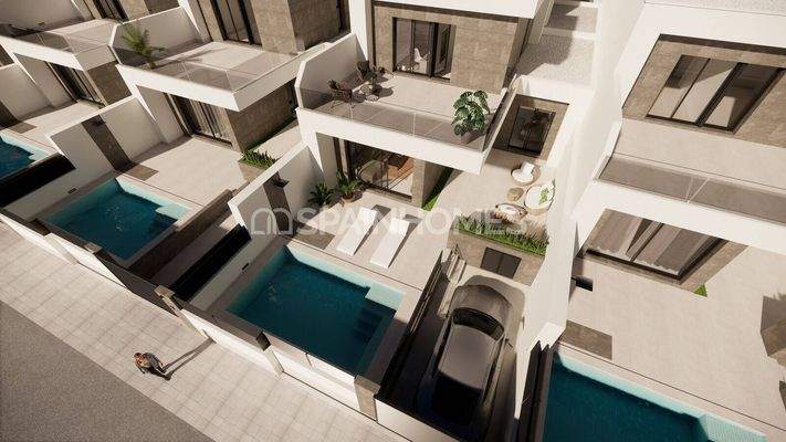 Modern 3 Bedroom Houses with Private Pool in Dolores