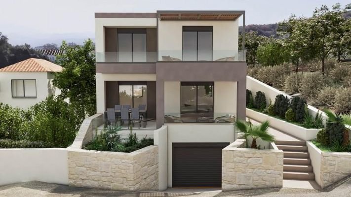 Kreta, Drakona: Neubau-Projekt! Einfamilienhaus mit Pool zu verkaufen