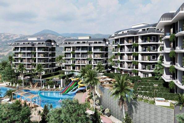 Mountain-View Flats in a Hotel-Concept Project in Kargıcak Alanya