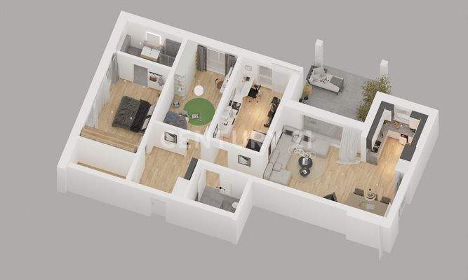 3D Grundriss (visualisiert)