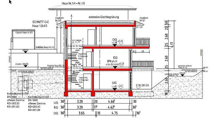 Schnitt C-C DHH 1-2 und 1-3