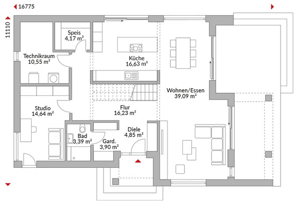 Grundrissbeispiel EG
