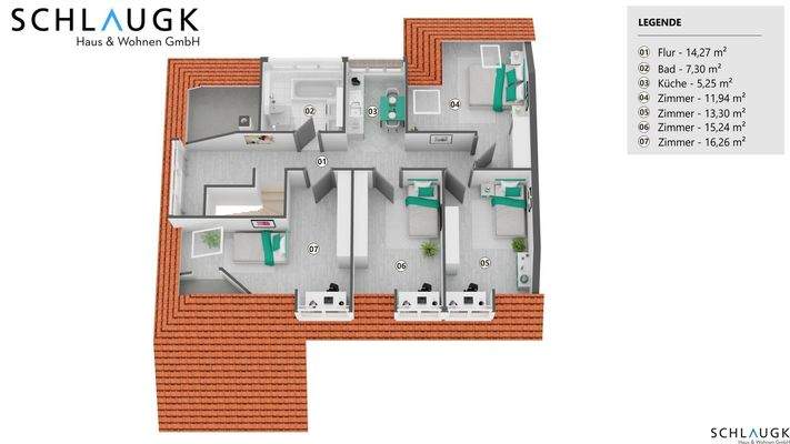 Grundriss 1OG Sonnwendstraße