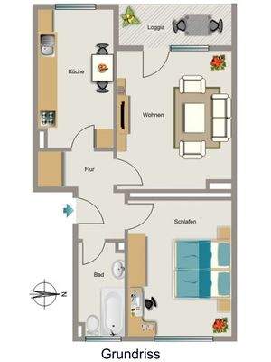 Grundriss beispielhaft