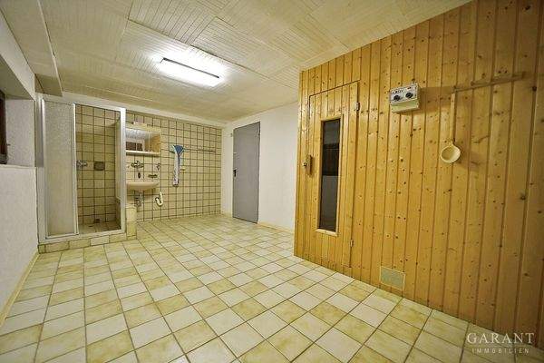 Waschküche mit Sauna