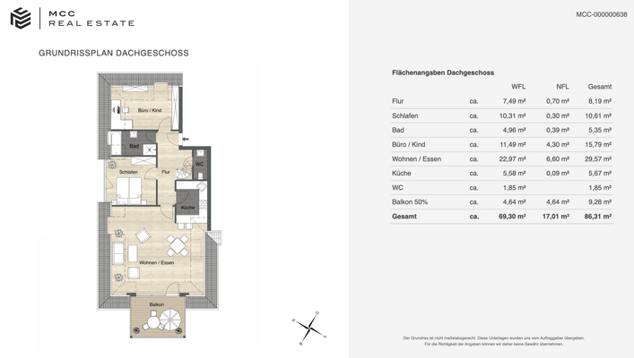 Grundriss Dachgeschoss