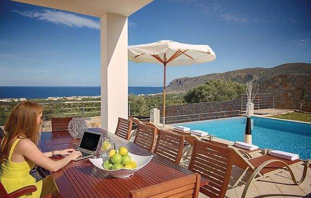 Milatos: Erstaunliche Villa mit Blick auf das Meer auf Kreta zu verkaufen