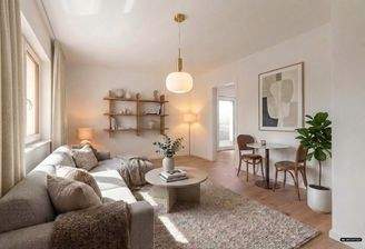 Wohnzimmer (virtuelles KI-Staging)