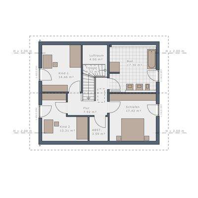 Grundriss Obergeschoss