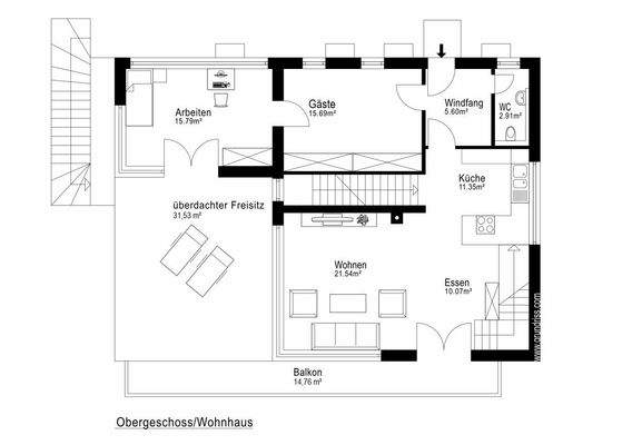 Haupthaus Obergeschoß 