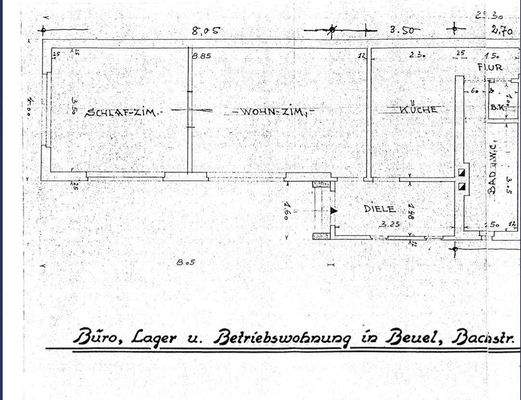Grundriss Hinterhaus -  Wohnung