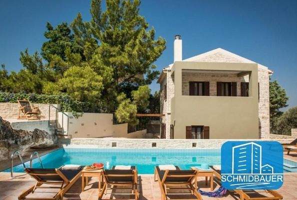 Kreta, Sivas: 3 hervorragende Villen mit Gemeinschaftspool als Komplex zu verkaufen