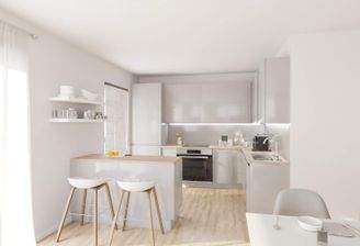 Die offene Wohnküche lädt zum gemeinsamen Kochen ein