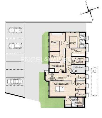 Untergeschoss (Raumaufteilung gemäß Mieterwunsch)