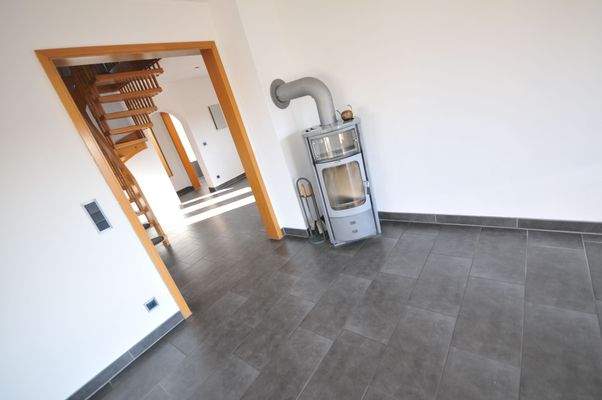 Kuschelige Wärme an kalten Wintertagen im Wohnzimmer des OG