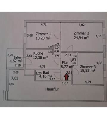 Grundriss 1OG Rechts- m² sind Ca Angaben