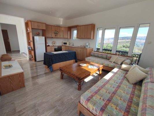 Kreta, Atsipopoulo: Schöne geräumige Villa mit Meerblick und Bergblick zu verkaufen