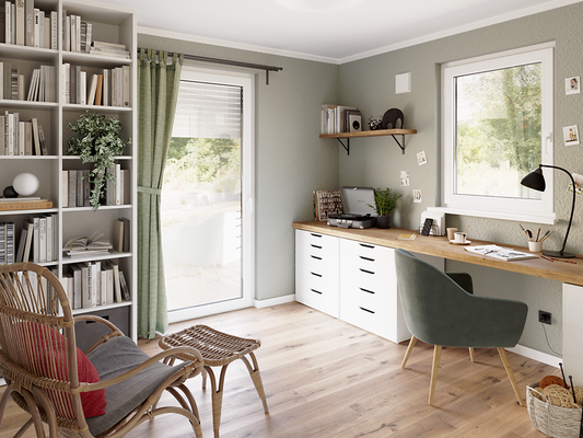 komfortables Arbeitszimmer