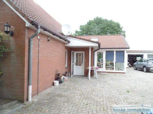 Eingang von der Gartenseite aus - Familieneingang