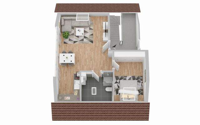 Dachgeschoss 3D-Grundriss