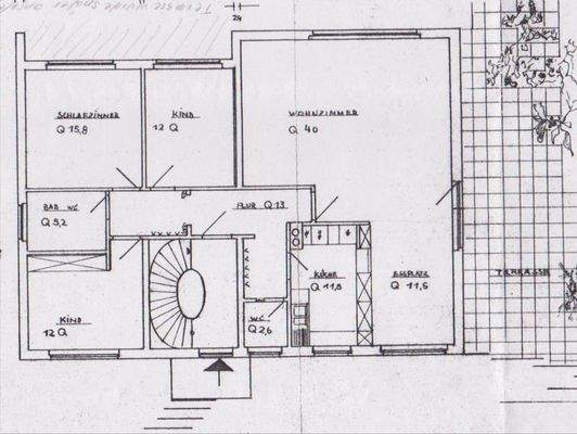 Grundriss EG mit Terrassen
