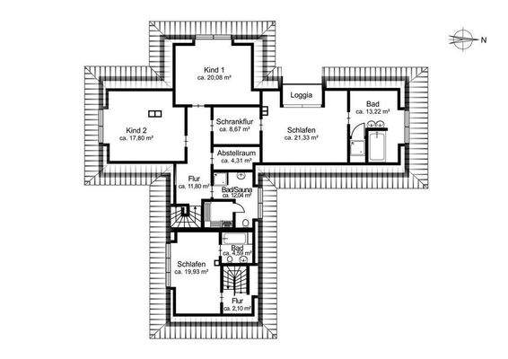 Grundriss DG ohne Maßstab, ohne Gewähr