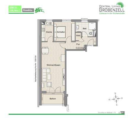 Grundriss Wohnung 21