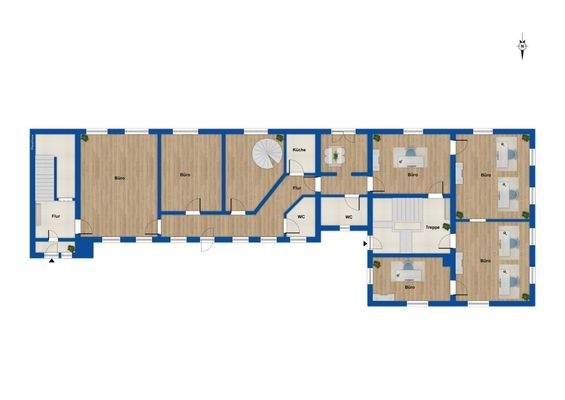 Grundriss Gewerbe Obergeschoss